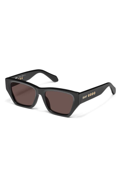 Shop Quay No Apologies 40mm Gradient Square Sunglasses In Black/brown