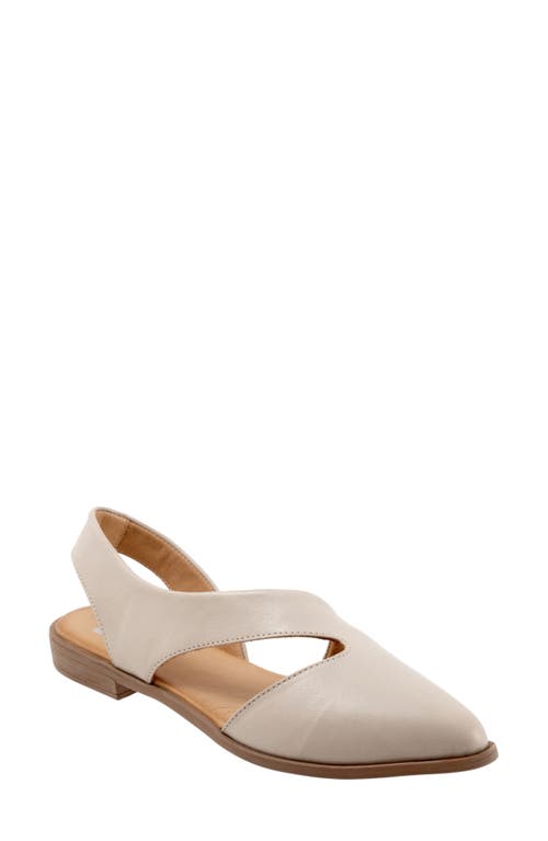 Bueno Bianca Slingback Pointed Toe Flat Light Grey at Nordstrom,