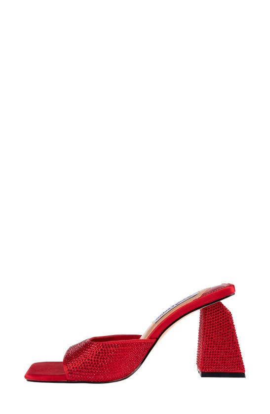 Lady Couture Women's Reese Embellished Block Heel Sandals In Red