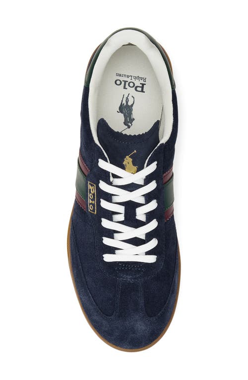 Shop Polo Ralph Lauren Aera Sneaker In Navy/wine/forest