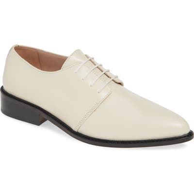 James Chan Gracie Plain Toe Derby, White
