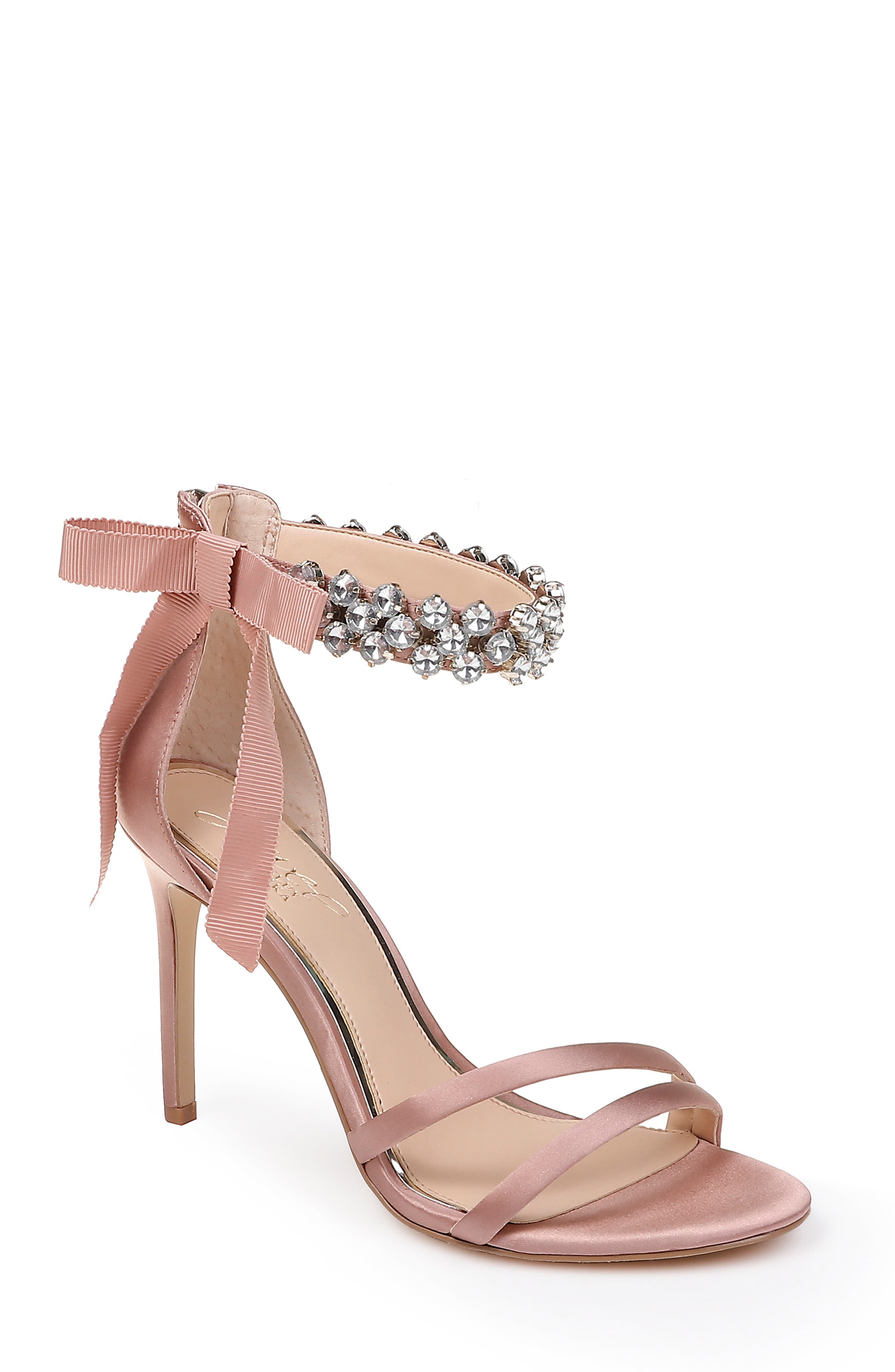 Jewel Badgley Mischka Debra Ankle Strap Sandal, Pink