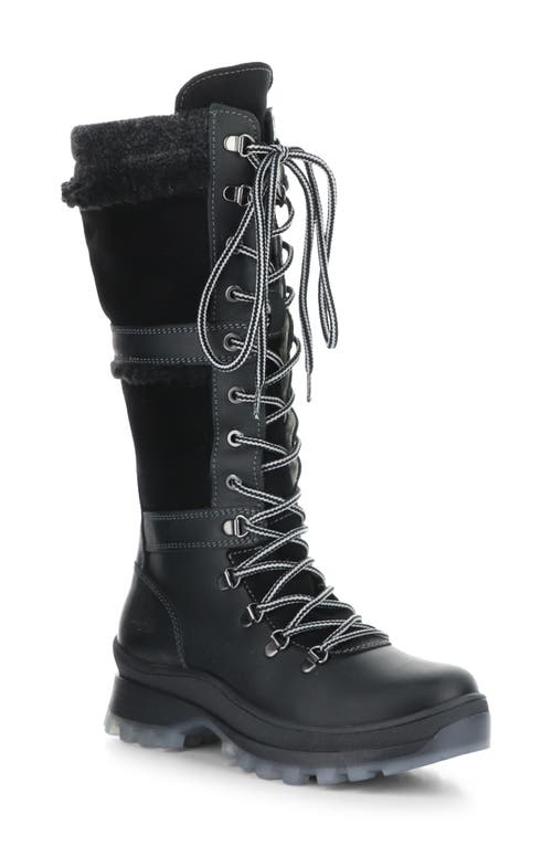 Bos. & Co. Daws Lace Up Boot In Black In Black/grey Saddle/goatlan