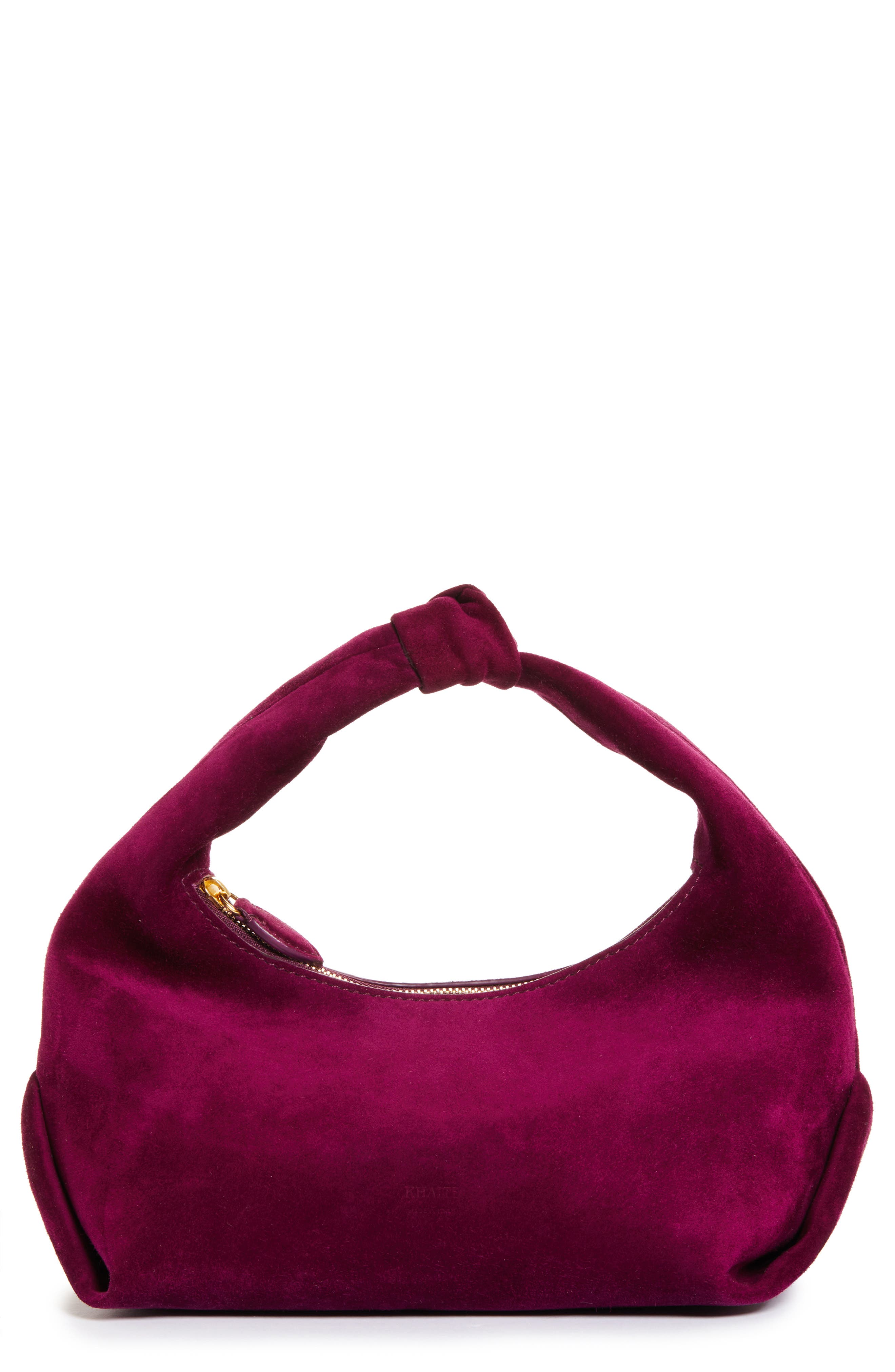 Khaite Small Beatrice Suede Hobo Bag in Purple at Nordstrom