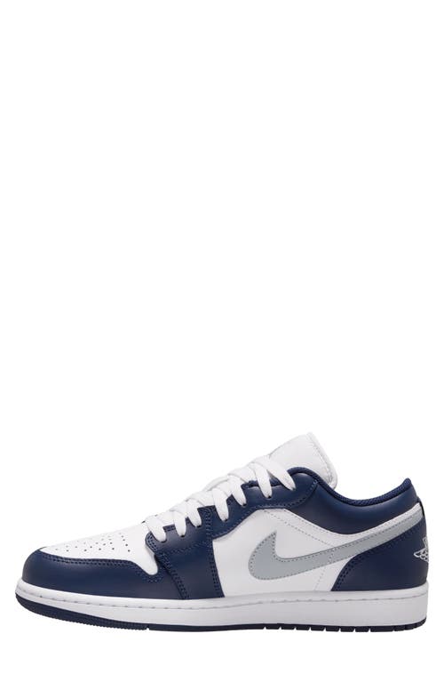 Shop Jordan Air  1 Low Sneaker In White/wolf Grey/navy