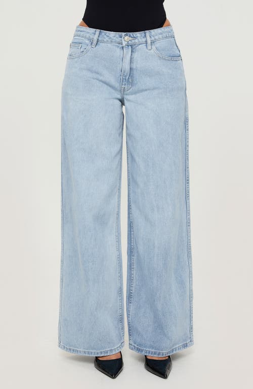 Shop Princess Polly Ramos Low Rise Wide Leg Jeans In Blue