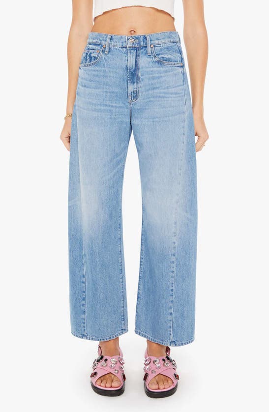 Shop Mother The Half Pipe Flood High Waist Barrel Jeans In Material Girl