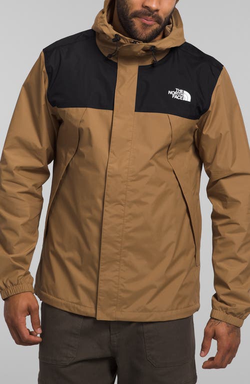 The North Face Antora Recycled Jacket Utility Brown/Tnf Black at Nordstrom,