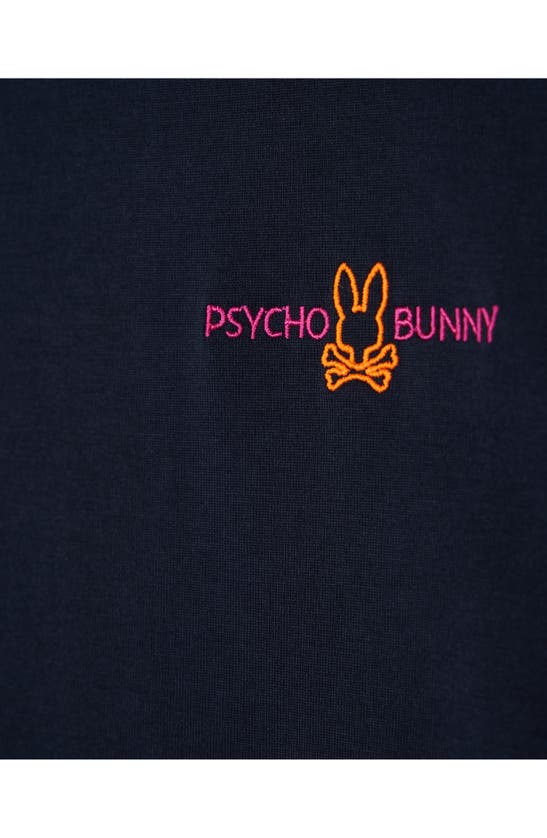 Shop Psycho Bunny Wasterlo Embroidered T-shirt In Navy