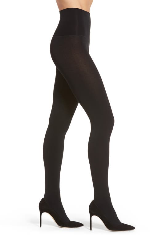SPANX® Plush Tummy Shaping Tights in Very Black