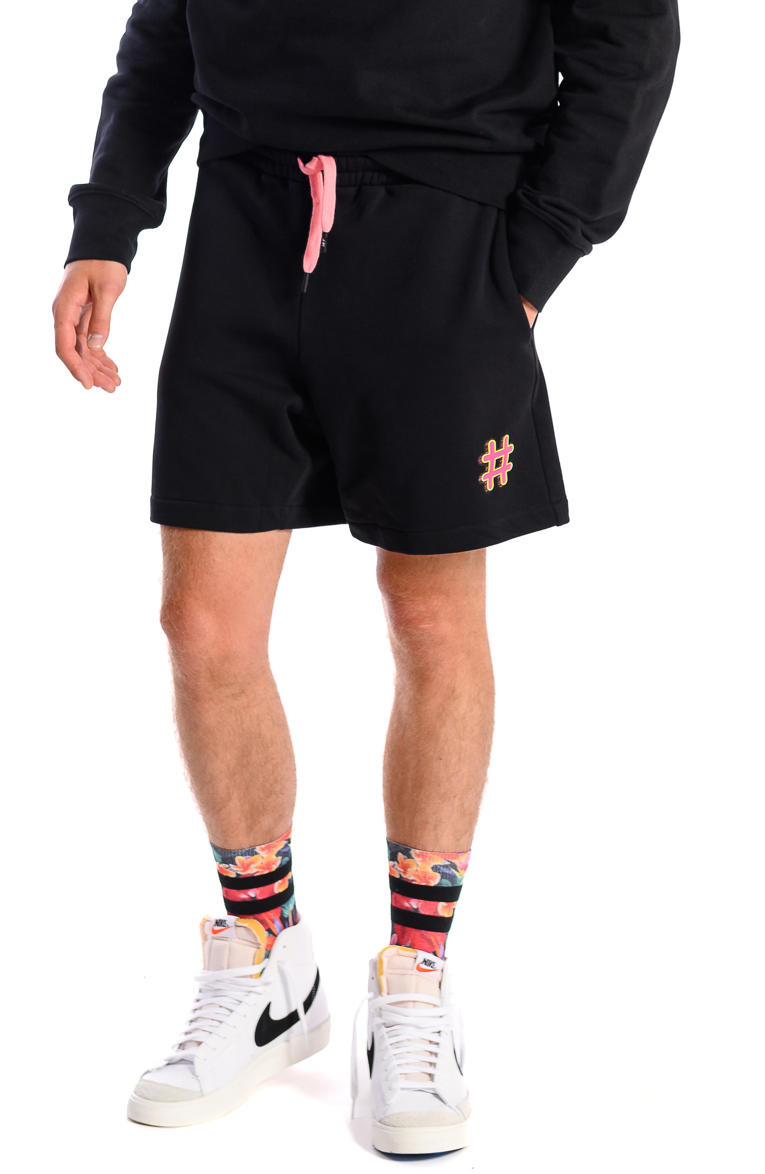 D.RT Hashtag Patch Shorts Nordstrom