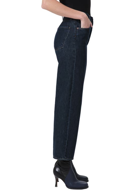 Shop Agolde Ren High Waist Ankle Wide Leg Jeans In Polished