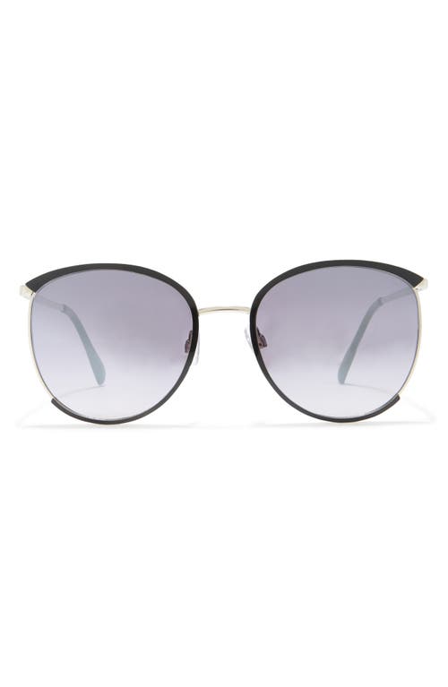 Shop Vince Camuto 57mm Metal Oval Sunglasses In Silver/black