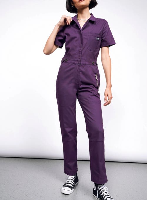 Wildfang The Essential High Waisted Coverall In Plum