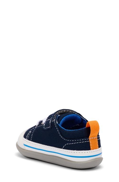 Shop See Kai Run Stevie Ii Sneaker In Navy Canvas