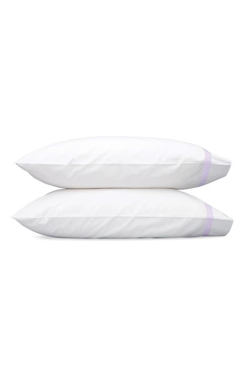 Matouk Lowell 600 Thread Count Set of 2 Pillowcases in Violet at Nordstrom