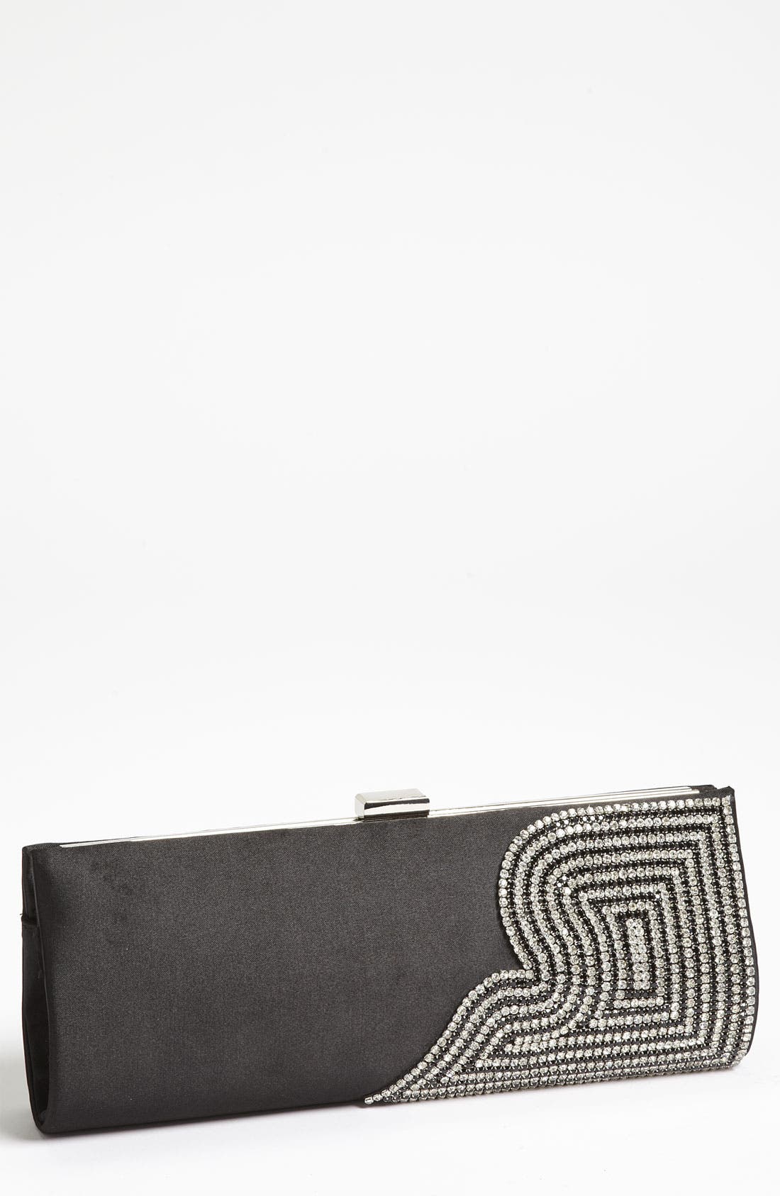 Natasha Couture Elongated Satin & Rhinestone Clutch Nordstrom