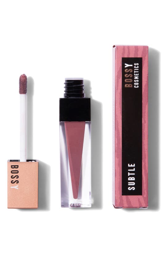 Shop Bossy Cosmetics Power Women Essentials Liquid Lipstick In Subtle