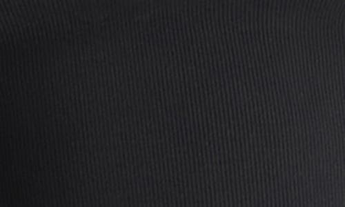 Steve Madden Berlina Half Zip Mixed Media Dress In Black