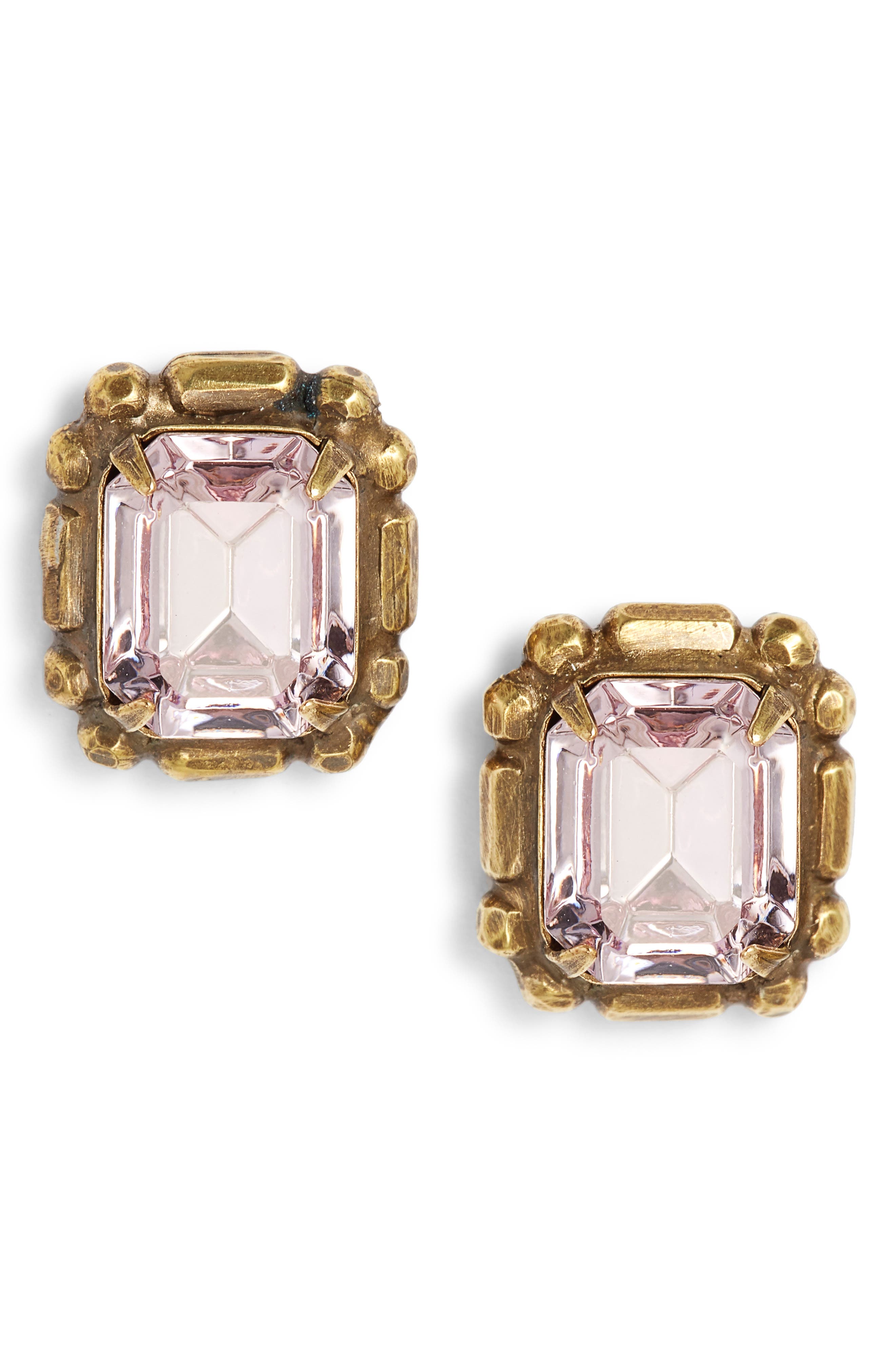 Sorrelli Emerald Cut Crystal Stud Earrings | Nordstrom