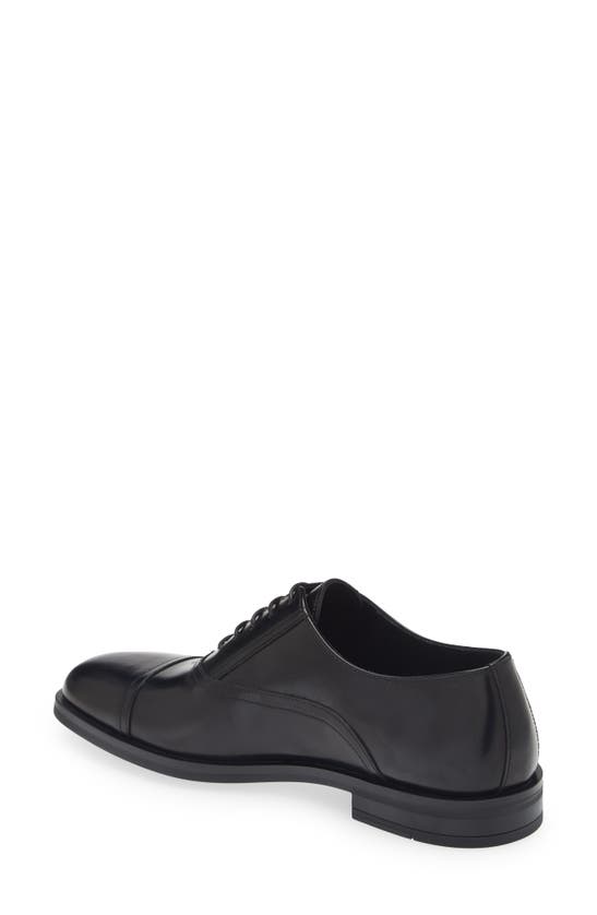 Stuart Weitzman Club Classic Cap Toe Oxford In Black