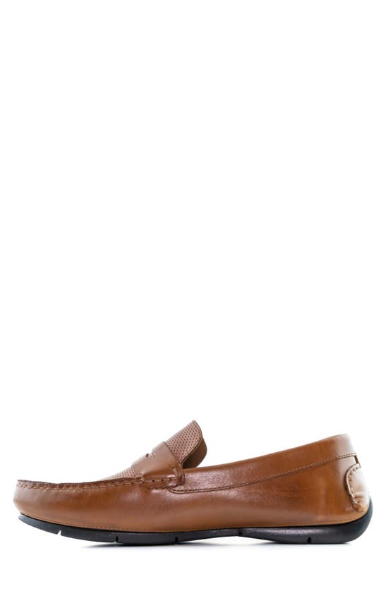 Marc Joseph New York Greenwich Perforated Driver In Whiskey Napa Perforated