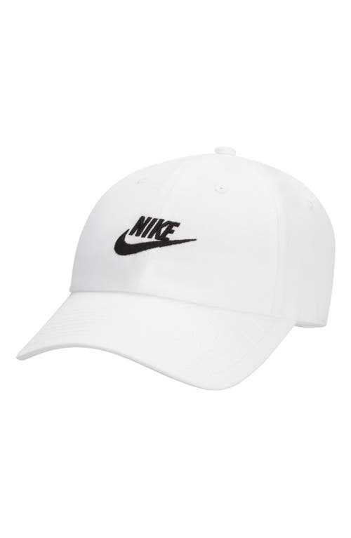 Nike Club Futura Wash Baseball Cap In White