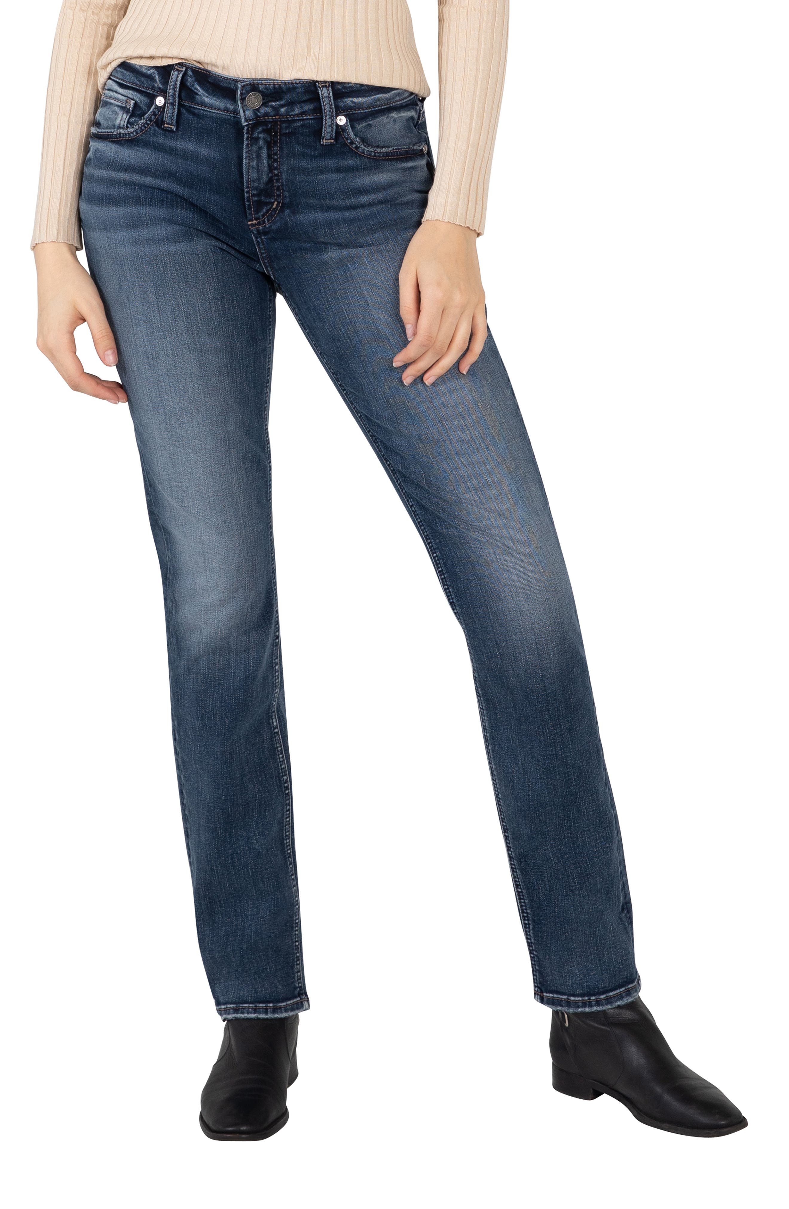 Silver Jeans Co Womens Elyse Straight Jeans