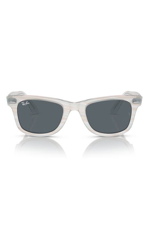 Ray Ban Ray-ban 52mm Square Sunglasses In Striped Light Blue