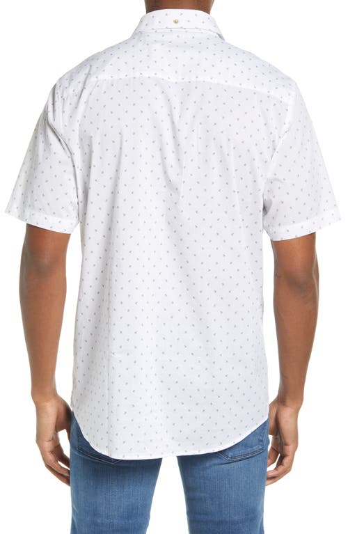 Travismathew Not Your Best Short Sleeve Button-up Shirt In White