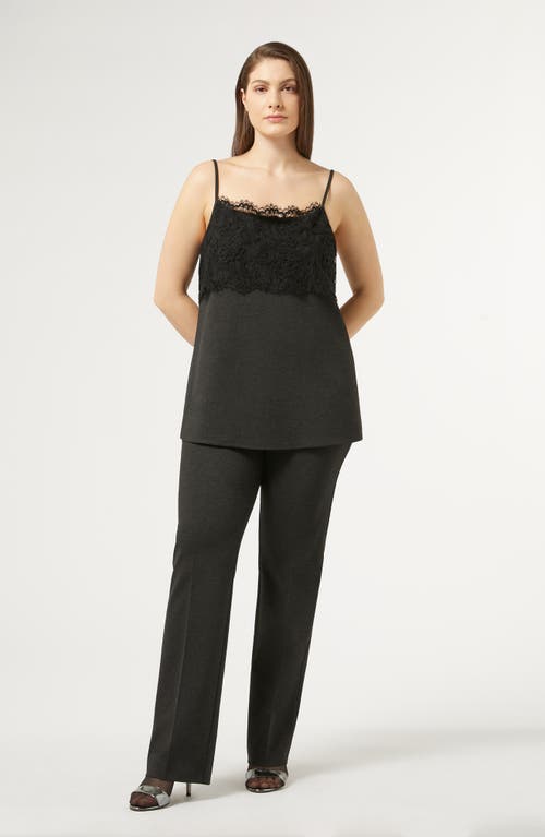 Shop Marina Rinaldi Brigida Stretch Jersey Pants In Dark Grey