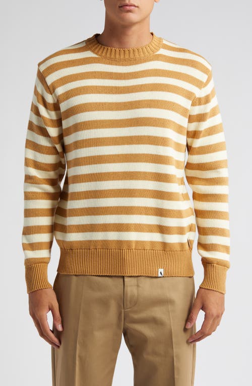 PEREGRINE Richmond Stripe Organic Cotton Sweater Amber/White at Nordstrom,