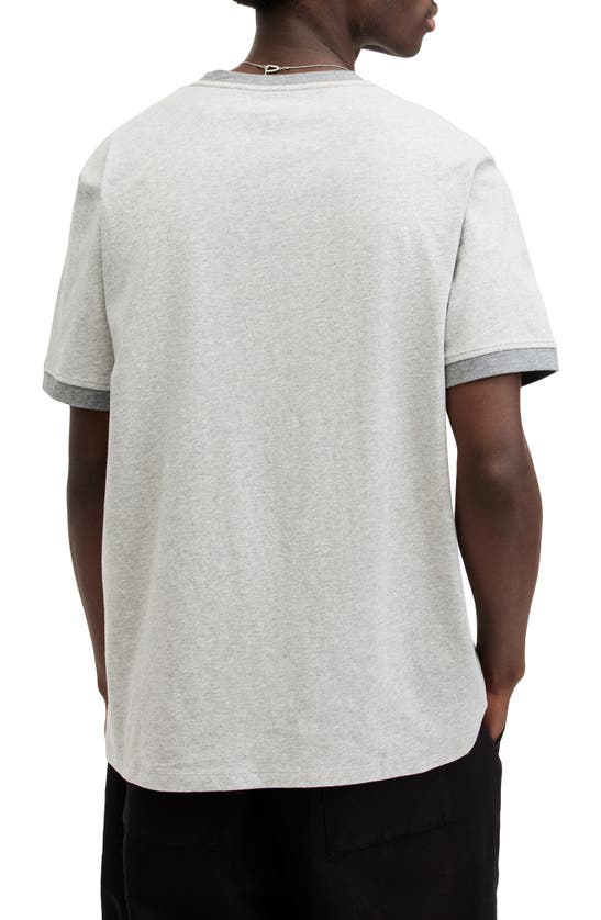 Shop Allsaints Harris Cotton Ringer T-shirt In Grey Marl