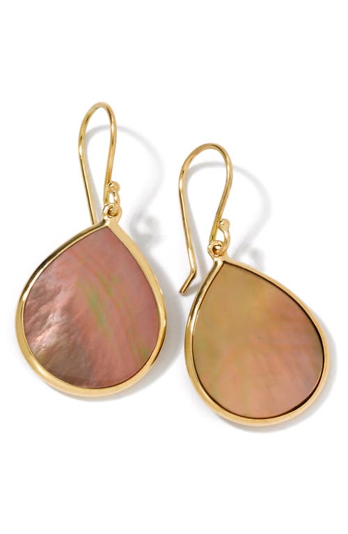 Ippolita Rock Candy Mini Mother of Pearl Teardrop Earrings in Yellow Gold/Brown Shell at Nordstrom