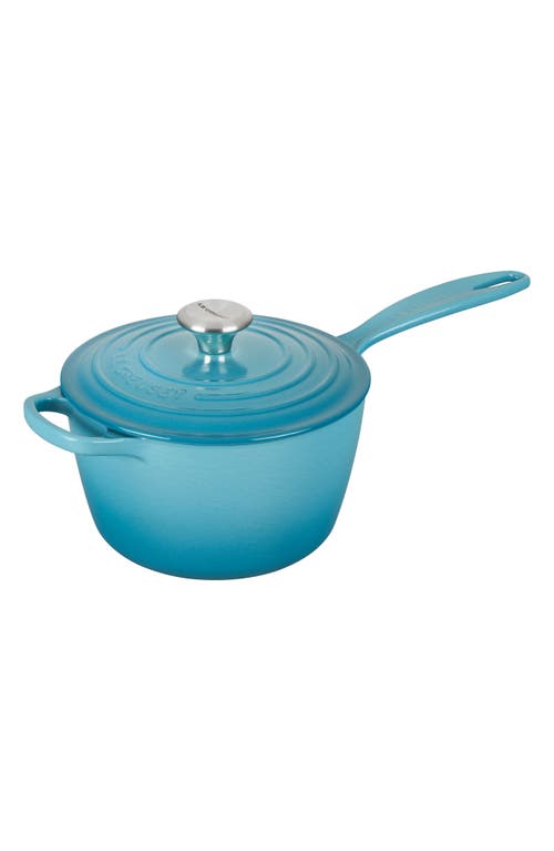 Le Creuset Signature 1.75-Quart Enameled Cast Iron Saucepan in Caribbean at Nordstrom