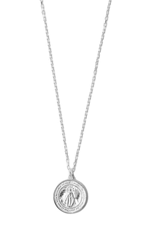 Argento Vivo Sterling Silver Virgin Mary Pendant Necklace