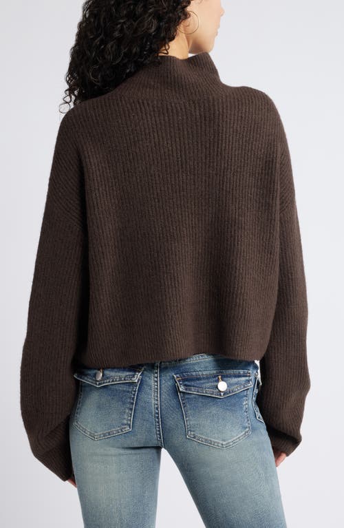 Bp. Oversize Cozy Mock Neck Sweater In Brown Coffee