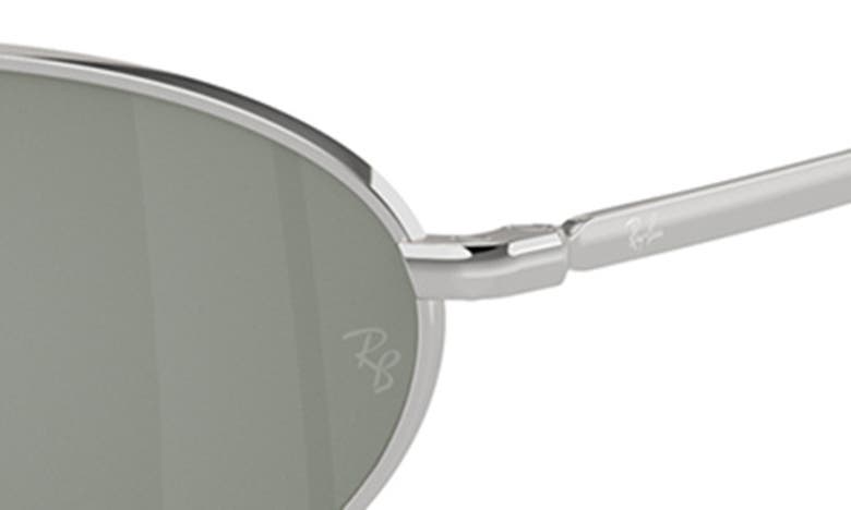 Shop Ray Ban Ray-ban 56mm Irregular Oval Sunglasses In Silver