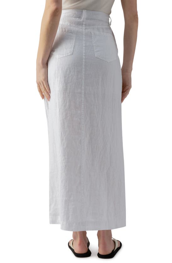 Sanctuary Boardwalk Linen Maxi Skirt In White