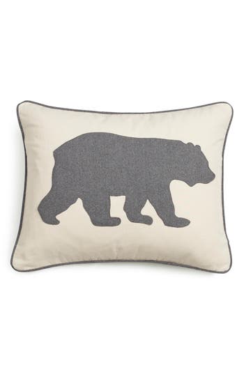 Eddie Bauer Bear Throw Pillow In Grey
