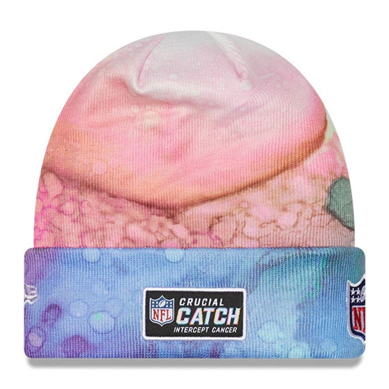 New Era Kids' Youth Pink Green Bay Packers 2022 Nfl Crucial Catch Knit Hat