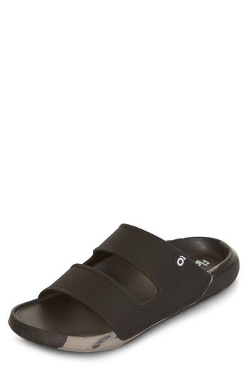 Shop Floopi Charles Double Strap Slide Sandal In Black