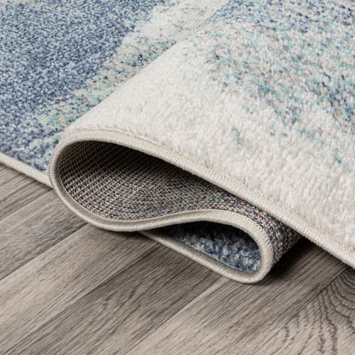 Jonathan Y Petalo Abstract Two-tone Modern Area Rug In Blue/cream
