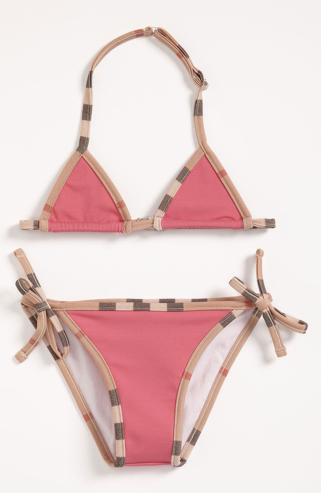 pink burberry bikini