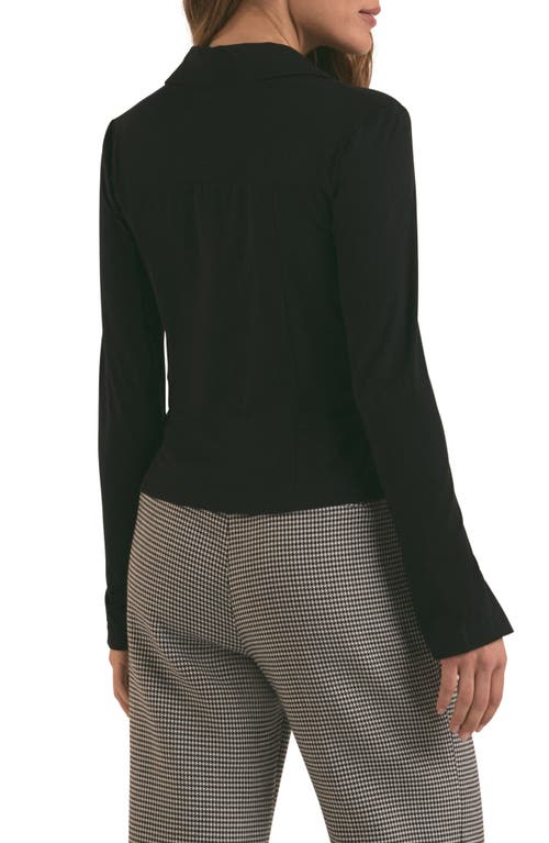 Favorite Daughter The Trinity Jersey Button-up Shirt In Black