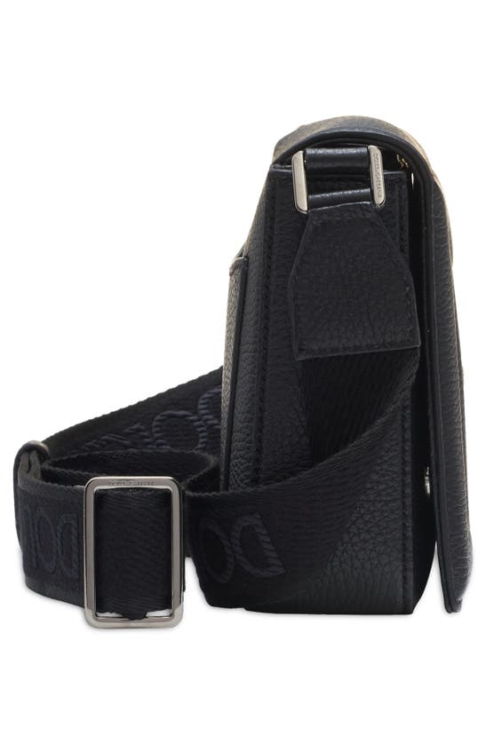 Shop Dolce & Gabbana Dg Logo Flap Leather Crossbody Bag In Nero