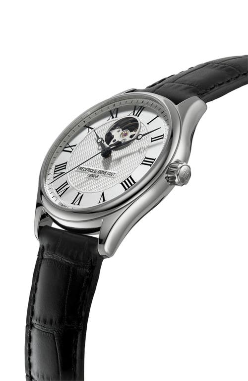 Frederique Constant Classic Heartbeat Watch, 40mm In Silverone