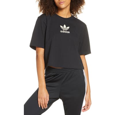 Adidas Originals Large Trefoil Tee, Black