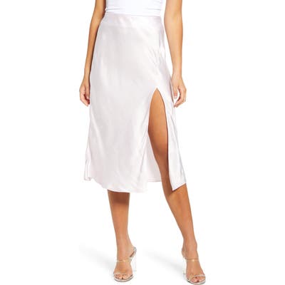 Socialite Bias Cut Satin Skirt