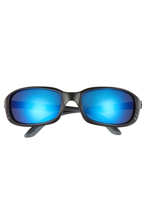 Costa Del Mar Brine 60mm Polarized Sunglasses In Black/blue Mirror